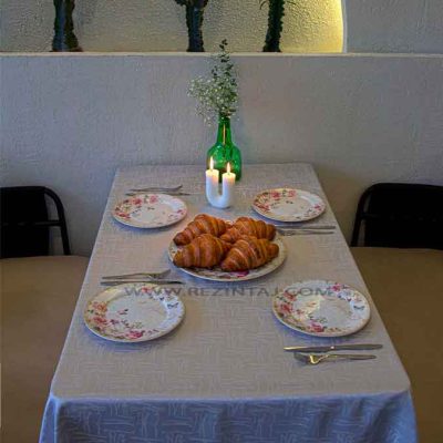 رومیزی ژاگارد رزین تاژ 10 نفره مستطیل